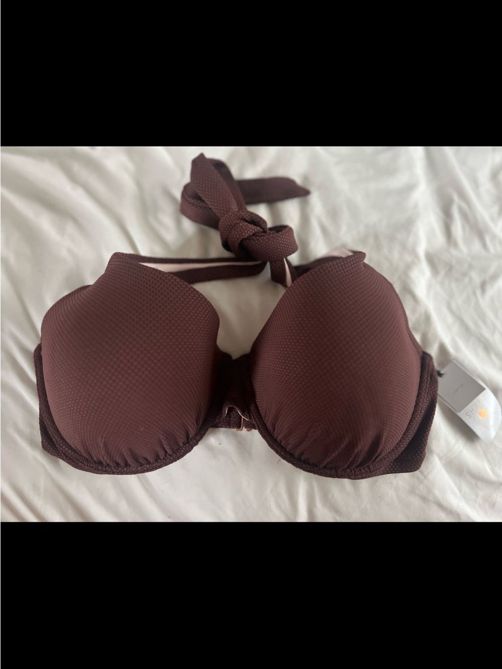 Shade & Shore Brown Ribbed Underwire Bikini Set - Picture 7 of 11